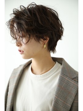 ナック ウメダ(knack UMEDA) 毛先パーマ　マニッシュショート【梅田　茶屋町】◎30代40代50代