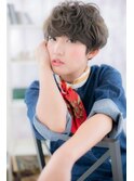 くせ毛風ランダムパーマ小顔ボーイッシュ束感ショートc1