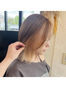 ボアップ 新居浜店(boappu) #インナーカラー #フェイスフレーミングカラー #ケアブリーチ