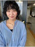 ミディアムくるくるパーマ◎
