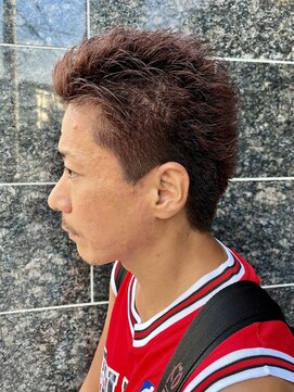 リベル(Liber) 癖毛スパイキーショート　ピンクパープル