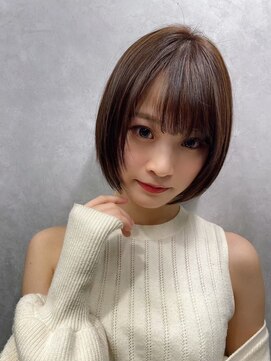 リープアルケー ヘアアンドヘッドスパ 錦糸町北口店(leap arche Hair&head spa) インナーグレージュ/マチルダボブ/前髪/ピンクベージュ/錦糸町