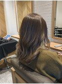 セミロング/グレージュカラー/アースカラー/20代30代40代