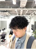 刈り上げマッシュ×波巻きパーマ【松戸/メンズ】