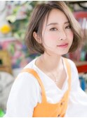 マロンベージュニュアンスパーマ丸みボブc6北浦和20代30代40代