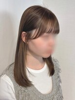 アンニュ(annuy)&nbsp;Instagram/annuy__o0 顔まわりカット/ベージュカラー／韓国巻き