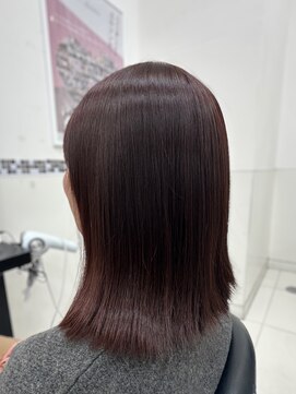 アルバ 津城山店 切りっぱなしスタイル×ピンクブラウン