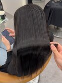黒髪、縮毛矯正、髪質改善