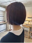 暖色ぷつっとボブ