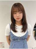レイヤーカット透明感カラー顔周り透明感ダブルカラー下北沢