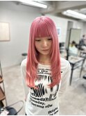 ロングレイヤー×チェリーピンク