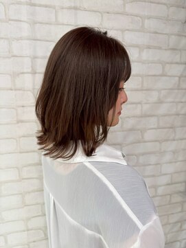 ビス ヘア アンド ビューティー 西新井店(Vis Hair＆Beauty) 小顔レイヤーロブヘアウルフカットブリーチなしココアブラウン