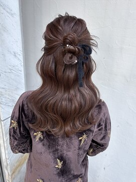 トレンドハーフアップ♪