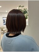 ショートから髪を伸ばしているお客様