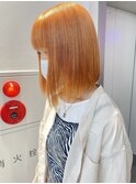 オレンジ/ダブルカラー/ケアブリーチ/髪質改善/原宿
