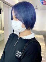 ダブルカラーブルーベージュカラーケアブリーチハイトーンカラー