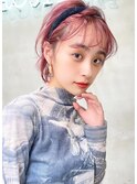 【恵比寿roro】ビビットピンク×ショートヘアスタイル