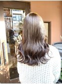 グレージュ/ダブルカラー/レイヤーカット/顔まわりカット/韓国風