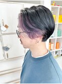 メンズスタイル×パープルカラー