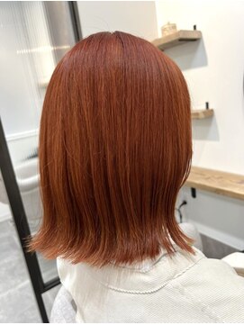 シア 新越谷店(SHEER) オレンジカラー×ボブ