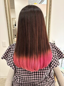 パクタ(PAcuTA.) 裾カラーピンク　エンドカラーピンク　推しメンカラー