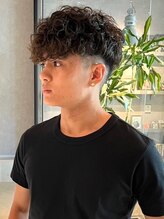 メンズサロン ブロック(Men's Salon bloc) スペインカール　ツイストスパイラルパーマ　ダークカラー