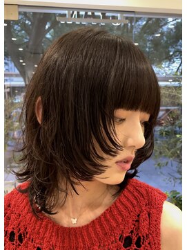 シアン 矢場町店(CYAN.) ウルフヘア×黒髪レイヤー×パーマ