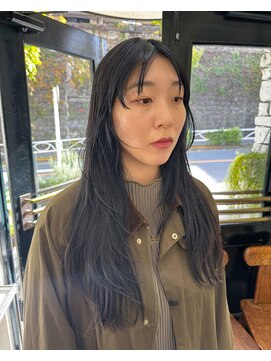 コラン 中目黒(collan) ロングウルフ顔まわりレイヤー