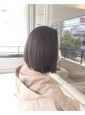 艶髪ボブオリーブブラウントーンダウン