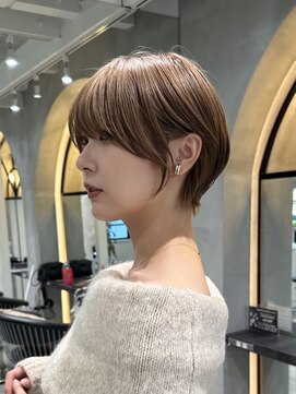 ロンドエニカ 大宮(Lond enika) イメチェン外ハネボブ美髪ワイドバングレイヤーショート/大宮