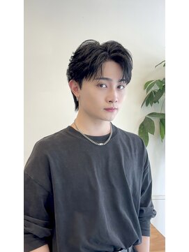 ビューエヒメ(VIEW EHIME) 韓国風センターパートシースルーバングメンズ透明感カラー