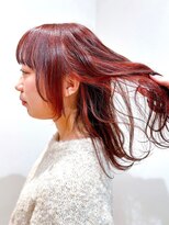 セイドット オモテサンドウ(Say. omotesando) Say.ロングレイヤーインナーカラーチェリーブラウンミニウルフ