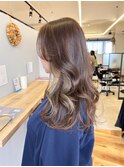 インナー×低めレイヤー8.5くびれヘアアプリコットオレンジ