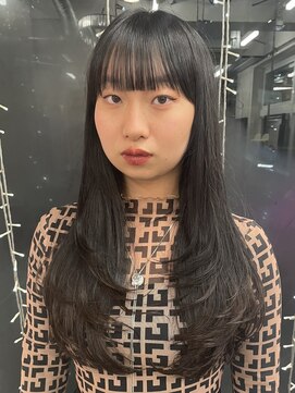 ロリム(RorriM) 黒髪ロング × フェイスレイヤー × 韓国レイヤー × レイヤー