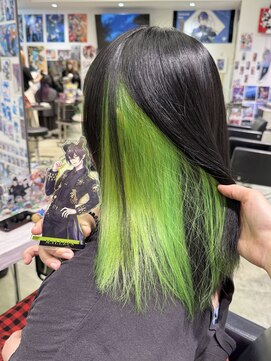 トーキョー オタクヘアー(TOKYO OTAKU HAIR) ツイステ マレウス 推しカラー インナーカラー ブリーチカラー