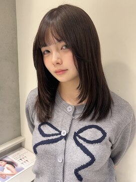 ブリーチリタッチ/レイヤーカット/中明度グレージュ