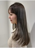 顔周りレイヤーカットベージュカラーくびれカット