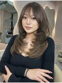 ハイライトレイヤーカットダブルカラーイルミナカラー縮毛矯正