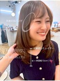 髪質改善ミディアムレイヤーシャギーカット前髪◎20代～50代