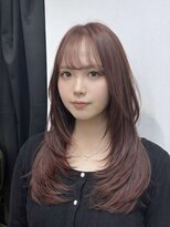 ジーディーエス(GDS)&nbsp;レイヤーカット/ボルドーカラー/顔周り前髪カット