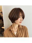 丸みショートで大人可愛く◎