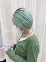 キセイ イオンモール新利府北館店(KISEI) ブリーチのメンテナンスカラー♪ミントグリーン10代20代