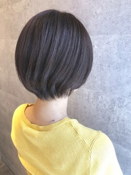 ブリック ヘアアンドスパ 松山(BRICK HAIR&SPA) ブルーアッシュ x ショートボブ