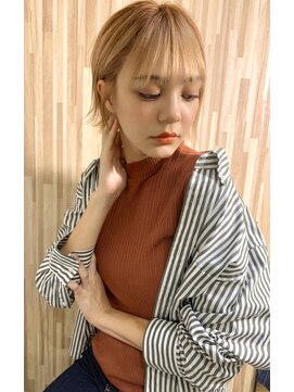 ブゾン(buZon) 【buZonブゾン】外ハネショート×ブロンドヘア