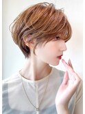 前髪あり耳掛け丸みくびれボブ/20代/30代/40代/ショート（蘭）