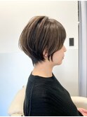 ◇大人可愛い20代30代40代50代前下がりショートボブ丸みショート