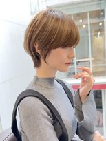 30代40代50代耳かけショート前髪なしハンサムショートカット