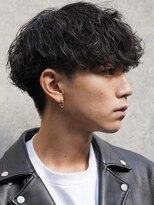 再現性高い波巻きスパイラルパーマ×刈り上げマッシュ