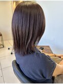 髪質改善ストレート×艶ブラウン