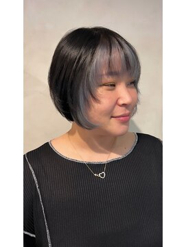 オーブ ヘアー アズール 吉祥寺店(AUBE HAIR azul) 前髪インナー×アイスブルー